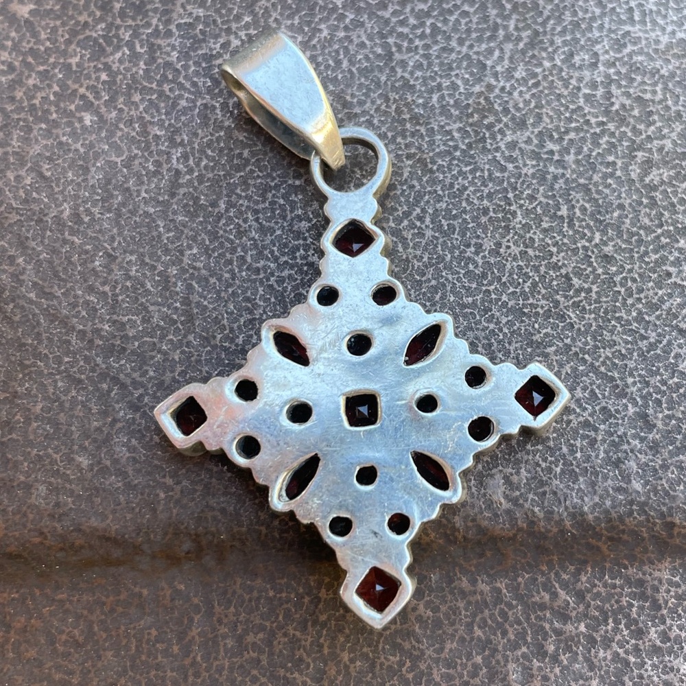 Stunning Multiple Cut Garnet Solid 925 Sterling S… - image 5